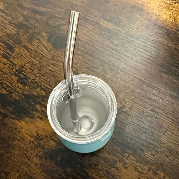 Alaska theme Blue Insulated shot glass with Straw (NEW) - Picture 3 of 5